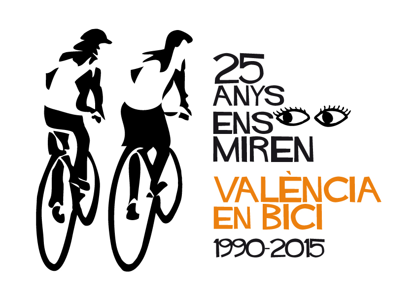 Logo del 25 aniversari de València en Bici